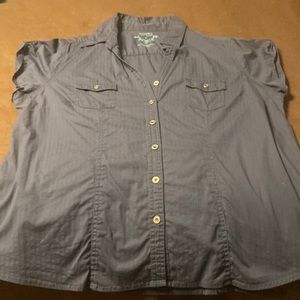Sonoma xl button down shirt. Navy blue with stripes